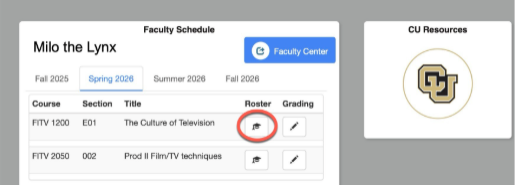 Faculty Schedule