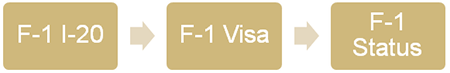 F-1 I-20 Visa F-1 Status process graphic