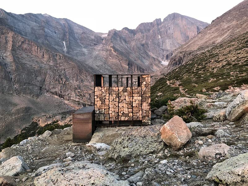 Design Build Program constructed backcountry privies on Longs Peak.